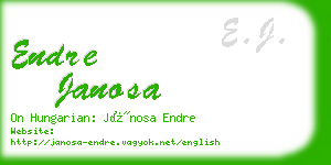 endre janosa business card